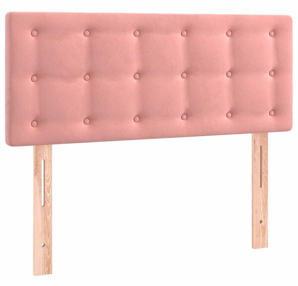 Čelo postele s LED růžové 80 x 5 x 78/88 cm samet 3122081