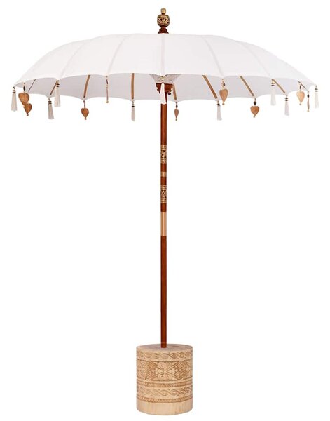 Balijský deštník se základnou Krémová 185 x 185 x 260 cm