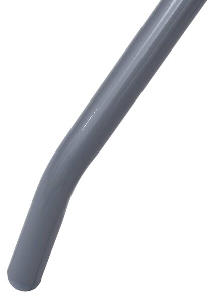 Zahradní stůl světle šedý 80 cm ocel a sklo 312215