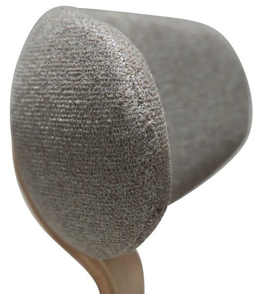 ​​​​​Dan-Form Béžovošedá bouclé jídelní židle Buckle s dubovou konstrukcí