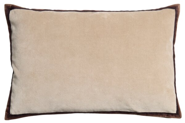 Kave Home Béžový sametový povlak na polštář Niroli 40 x 60 cm