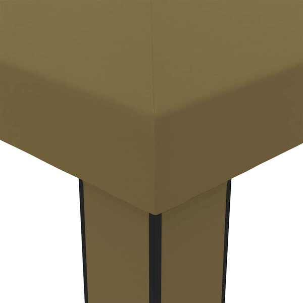 Altán s dvojitou střechou 3 x 6 m taupe 180 g/m² 312219