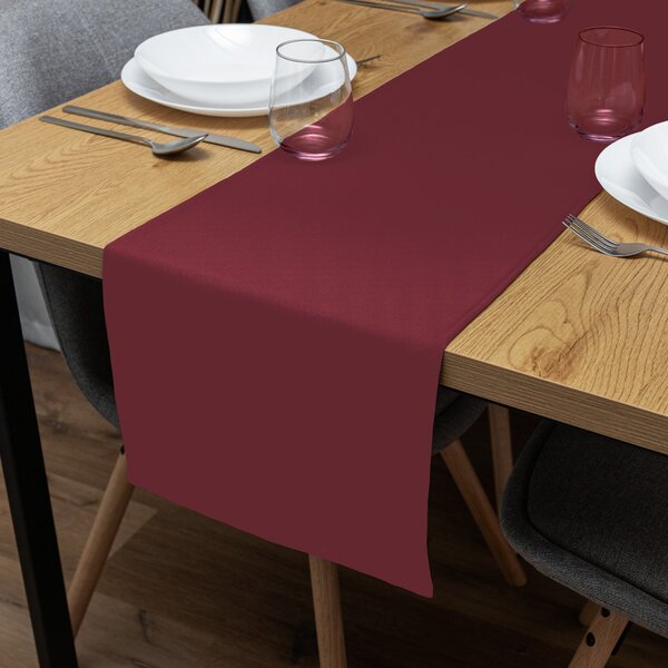 Biante Dekorační běhoun na stůl Rongo RG-044 Tmavě bordó 20x120 cm