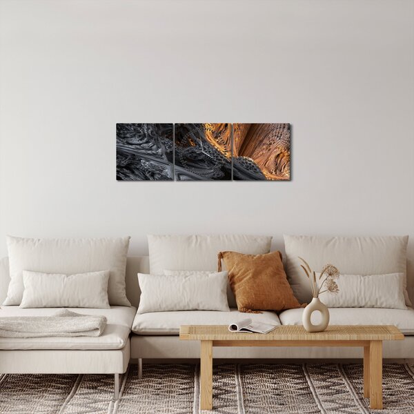 Obraz - Pohled do středu (s hodinami) (90x30 cm)