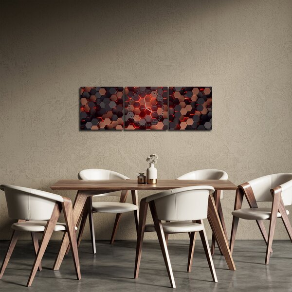 Obraz - Futuristická abstrakce (s hodinami) (90x30 cm)