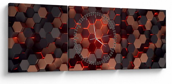 Obraz - Futuristická abstrakce (s hodinami) (90x30 cm)