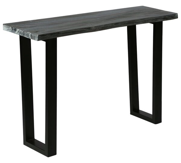 Konzolový stolek z masivního dřeva mindi 110 x 35 x 75 cm šedý