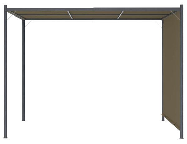 Zahradní altán se zatahovací střechou 3 x 3 m taupe 180 g/m² 312225