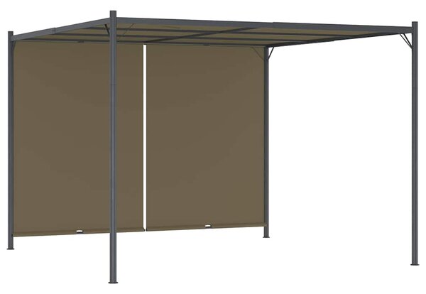 Zahradní altán se zatahovací střechou 3 x 3 m taupe 180 g/m² 312225