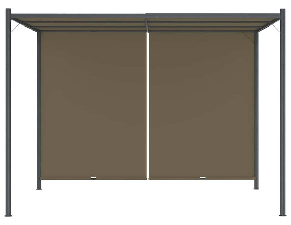 Zahradní altán se zatahovací střechou 3 x 3 m taupe 180 g/m² 312225