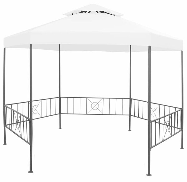 Zahradní altán 323 x 275 x 265 cm bílý 180 g/m² 312233