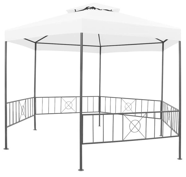 Zahradní altán 323 x 275 x 265 cm bílý 180 g/m² 312233