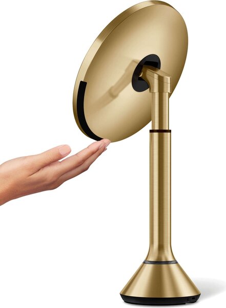 Kosmetické zrcátko Simplehuman senzor,5x,mosaz