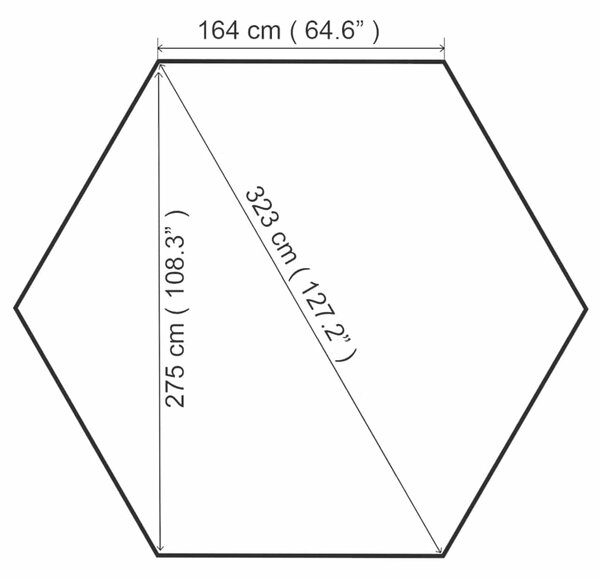 Zahradní altán 323 x 275 x 265 cm bílý 180 g/m² 312233