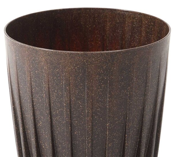PLASTOVÝ KVĚTINÁČ STRIPPED ECO 46X39 CM TMAVĚHNĚDÁ