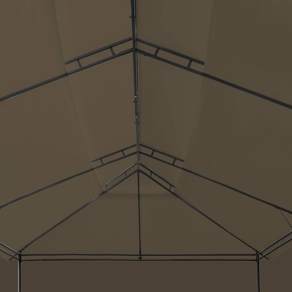 Altán se závěsy 600 x 298 x 270 cm taupe 180 g/m² 312247
