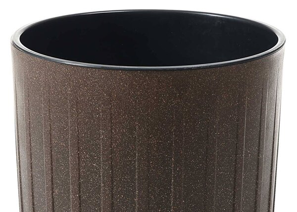 PLASTOVÝ KVĚTINÁČ STRIPPED ECO 42X25 CM TMAVĚHNĚDÁ