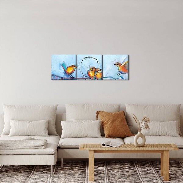 Obraz - Probuzení přírody (s hodinami) (90x30 cm)