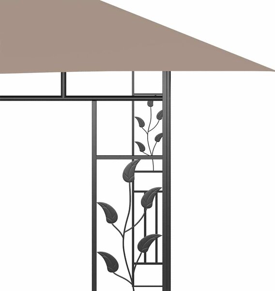 Altán s moskytiérou 4 x 3 x 2,73 m taupe 180 g/m² 312252