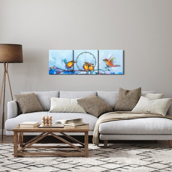 Obraz - Probuzení přírody (s hodinami) (90x30 cm)