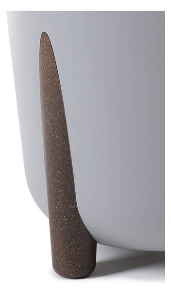 PLASTOVÝ KVĚTINÁČ MOSS ECO 25X26 CM ŠEDÁ