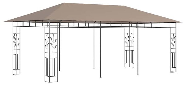 Altán s moskytiérou 6 x 3 x 2,73 m taupe 180 g/m² 312253