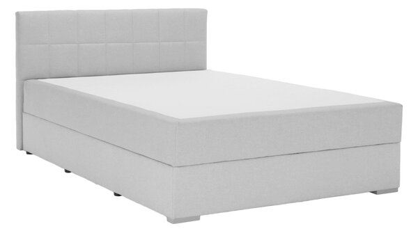Americká postel boxspring FABIANA, s matrací a úložným prostorem, světle šedá, 120x200cm