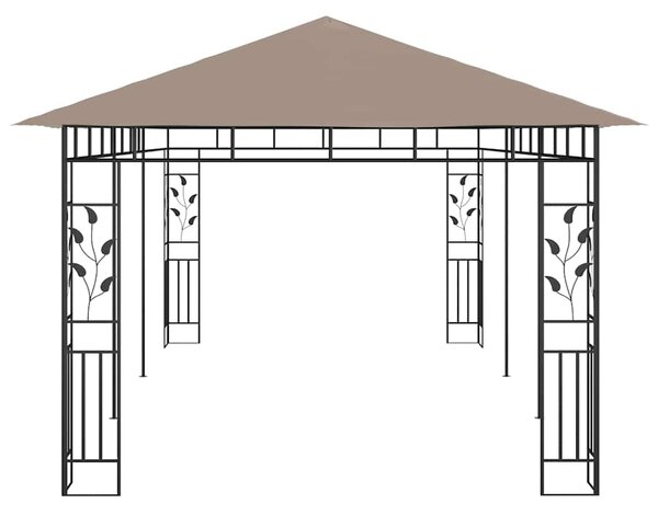 Altán s moskytiérou 6 x 3 x 2,73 m taupe 180 g/m² 312253