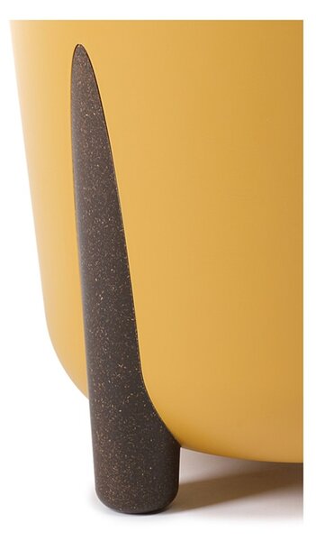 PLASTOVÝ KVĚTINÁČ MOSS ECO 25X26 CM HOŘČICOVÁ
