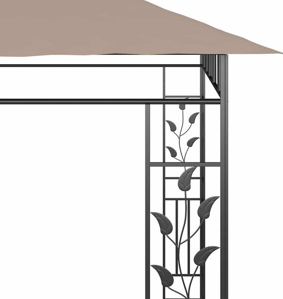 Altán s moskytiérou 6 x 3 x 2,73 m taupe 180 g/m² 312253
