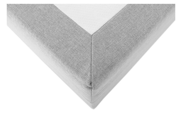 Americká postel boxspring FABIANA, s matrací a úložným prostorem, světle šedá, 120x200cm