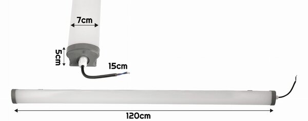 BERGE LED panel LEO černý - 120cm - 50W - 230V - neutrální bílá