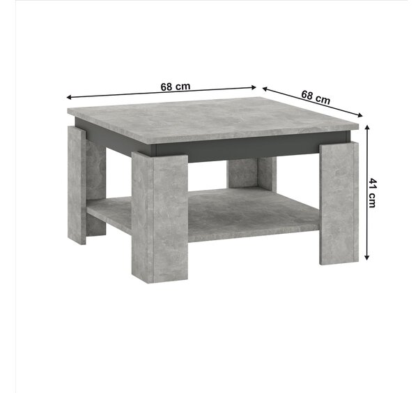 Konferenční stolek LEMSY (beton + grafit)