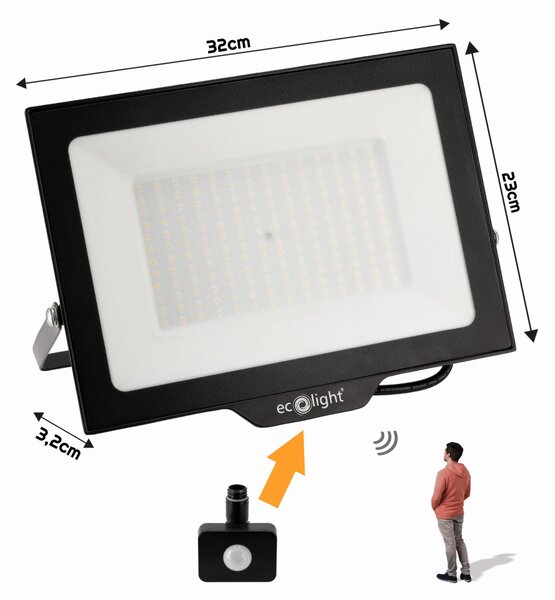 ECOLIGHT LED reflektor 150W 2v1 - studená bílá