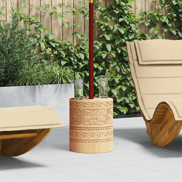 Základna pro slunečník Přírodní Ø34 x 40 cm Masivní dřevo