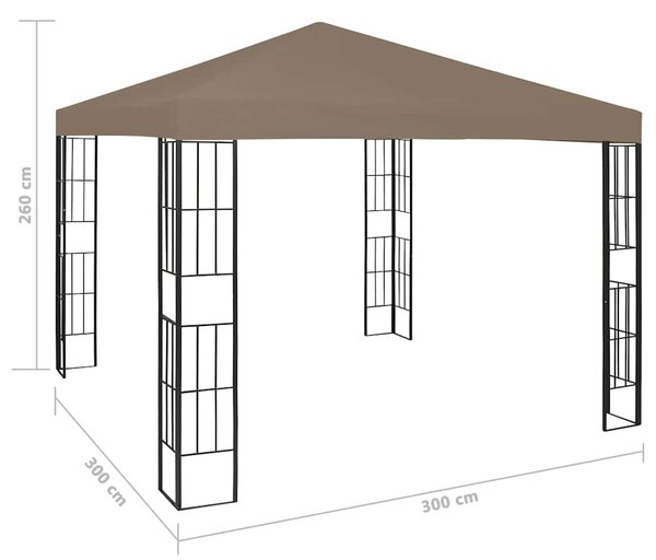 Altán 3 x 3 m taupe 312257