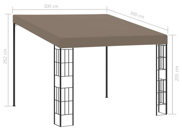 Altán ke zdi 3 x 3 m taupe textil 312260