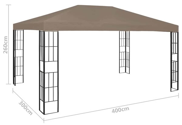 Altán 4 x 3 m taupe 312258
