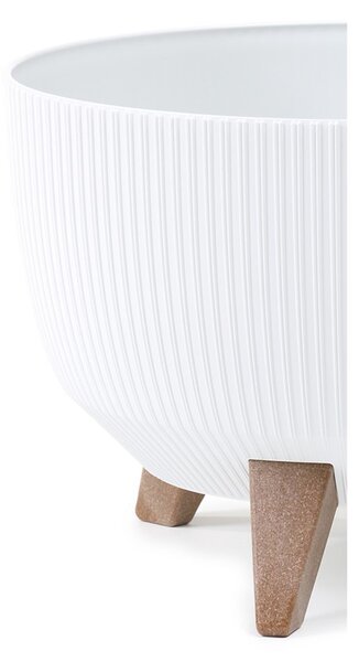 PLASTOVÝ KVĚTINÁČ ROSA LINEA ECO 15X24 CM BÍLÁ