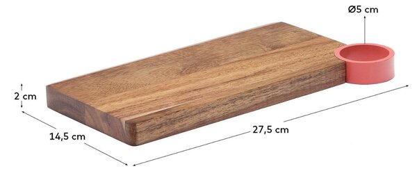 Dřevěné servírovací prkénko Kave Home Zairin 27 x 14 cm