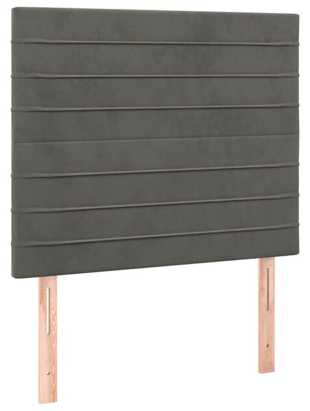 Box spring postel s matrací tmavě šedá 120 x 200 cm samet 3137894