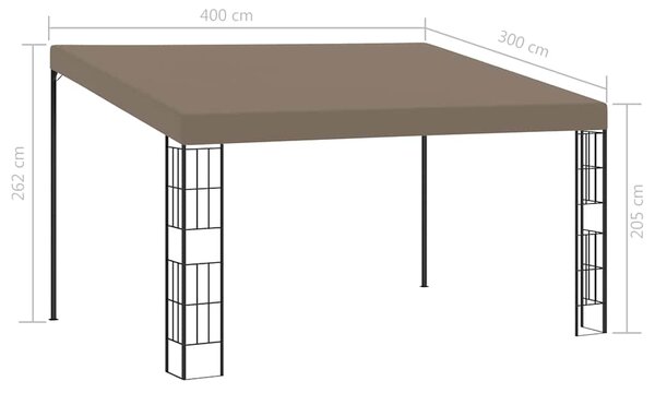 Altán ke zdi 4 x 3 m taupe textil 312261