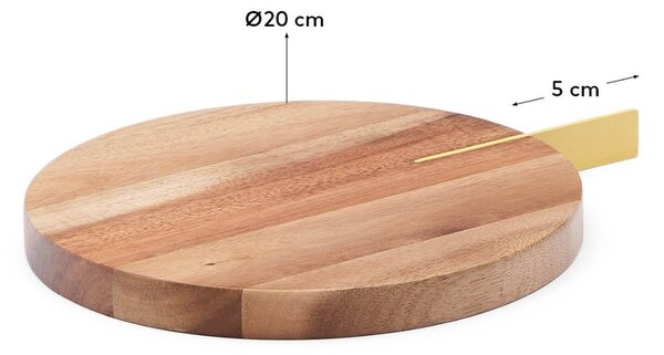 Dřevěné servírovací prkénko Kave Home Zairin 20 cm