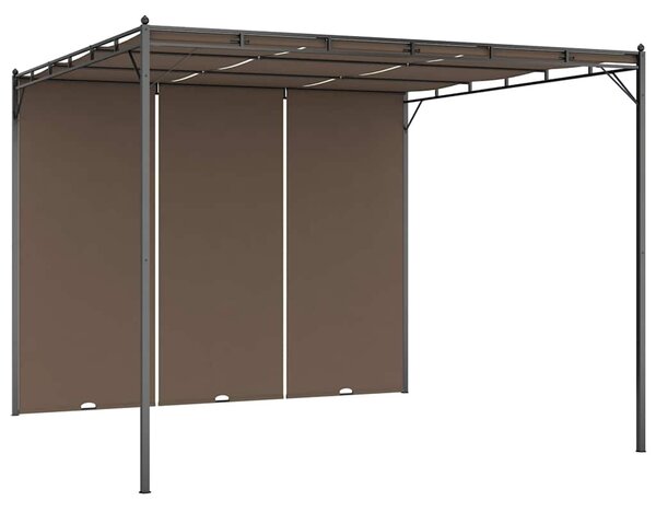 Zahradní altán s bočním závěsem 3 x 3 x 2,25 m taupe 312263