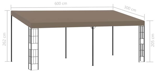 Altán ke zdi 6 x 3 m taupe textil 312262