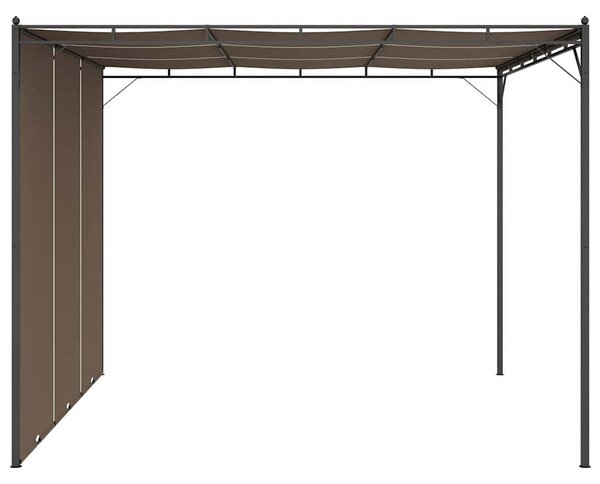 Zahradní altán s bočním závěsem 3 x 3 x 2,25 m taupe 312263