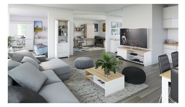 Noční stolek JESS (kaštan nairobi + onyx). 1091548