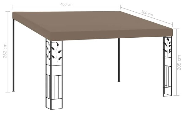 Altán ke zdi 4 x 3 x 2,5 m taupe 312266