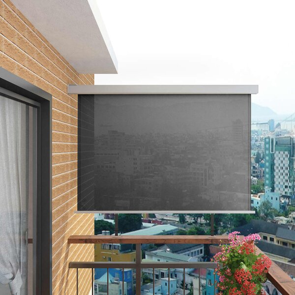 Balkonová zástěna multifunkční 180 x 200 cm šedá