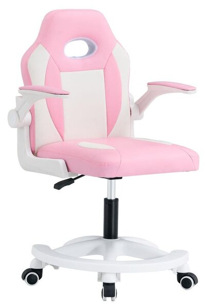 Dětská otočná židle ODELIO (růžová + bílá). 1091555